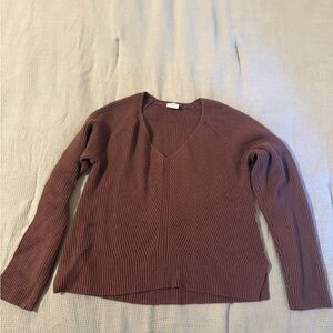 Abercrombie & Fitch V-Neck Sweater - Brown